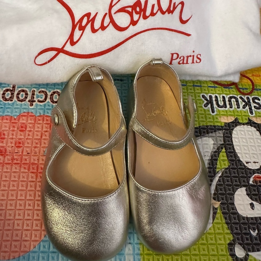 Girl's Love Chick Metallic Leather Ballerina Shoes, Baby - Picture 13 of 13